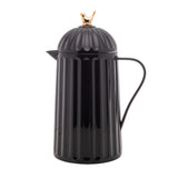 Garrafa Térmica de Plástico Bird Preta 600ml - Ela Decora