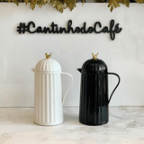 Garrafa Térmica de Plástico Bird Preta 600ml - Ela Decora