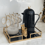 Garrafa Térmica de Plástico Bird Preta 600ml - Ela Decora