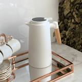 Garrafa Térmica de Plástico com Termometro Branca 1 Litro - Ela Decora