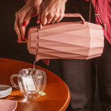 Garrafa Térmica de Plástico Diamond Rosa 1 Litro - Ela Decora