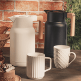 Garrafa Térmica de Plástico Organic Preta 1 Litro - Ela Decora