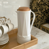 Garrafa Térmica de Plástico Queen Branca 1 Litro - Ela Decora