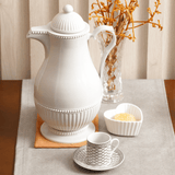 Garrafa Térmica de Plástico Vintage Branca 1 Litro - Ela Decora