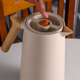 Garrafa Térmica New Nórdica de Plástico Bege 1 Litro - Ela Decora
