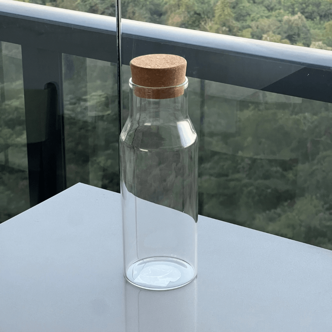 Garrafa Vidro Borossilicato com Rolha de Cortição Airosa 1 Litro - Ela Decora