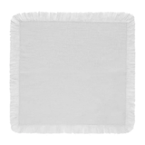 Guardanapo com Franja Coloratta Branco 45cm x 45cm - Ela Decora