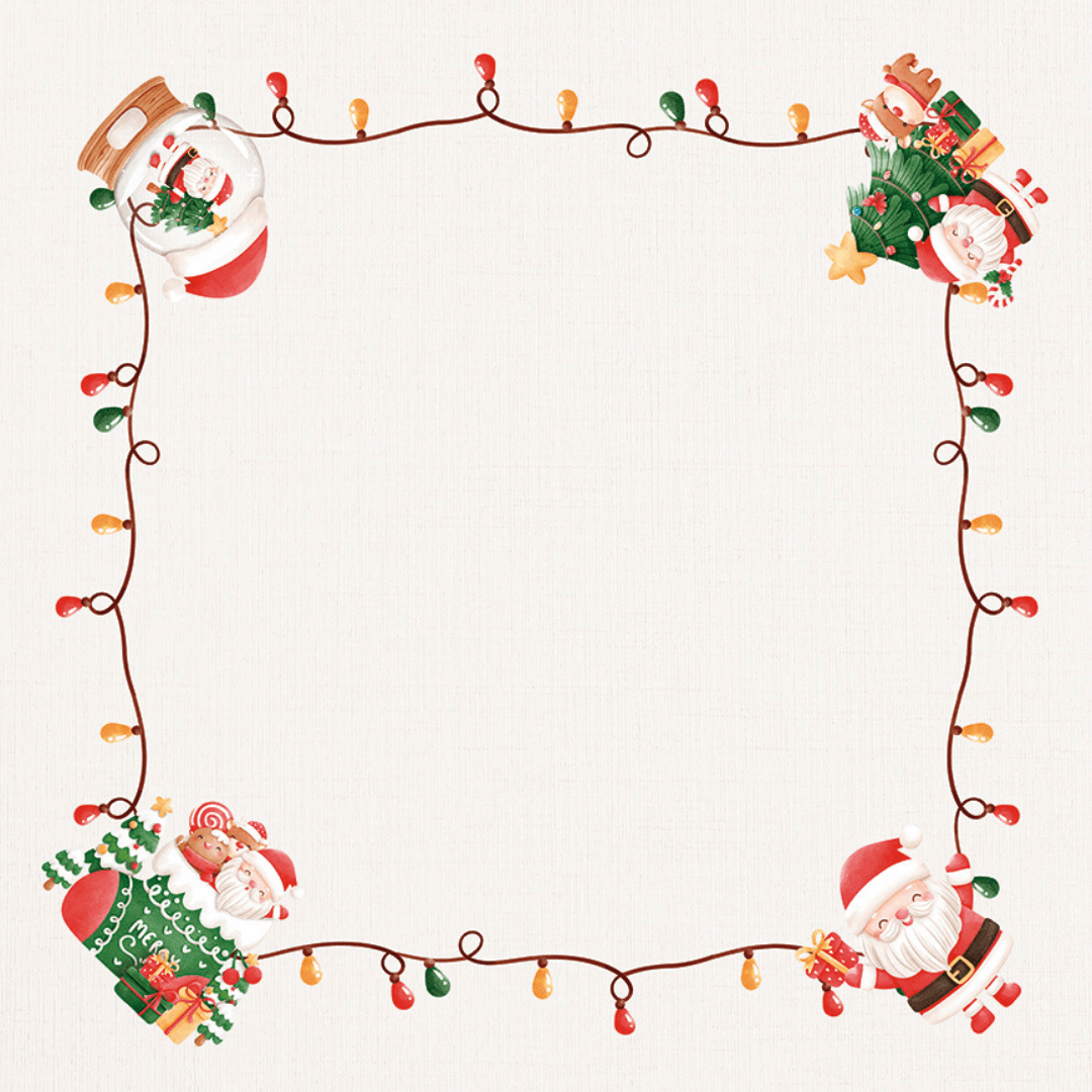 Guardanapo de Algodão Estampado Infantil Natal 45cm - Ela Decora