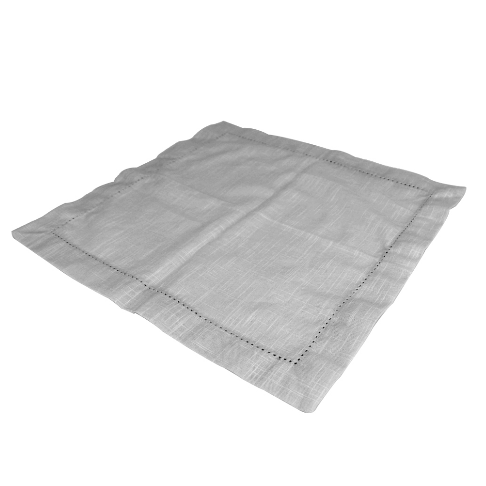 Guardanapo em Tecido Cinza - 40 x 40 cm - Ela Decora