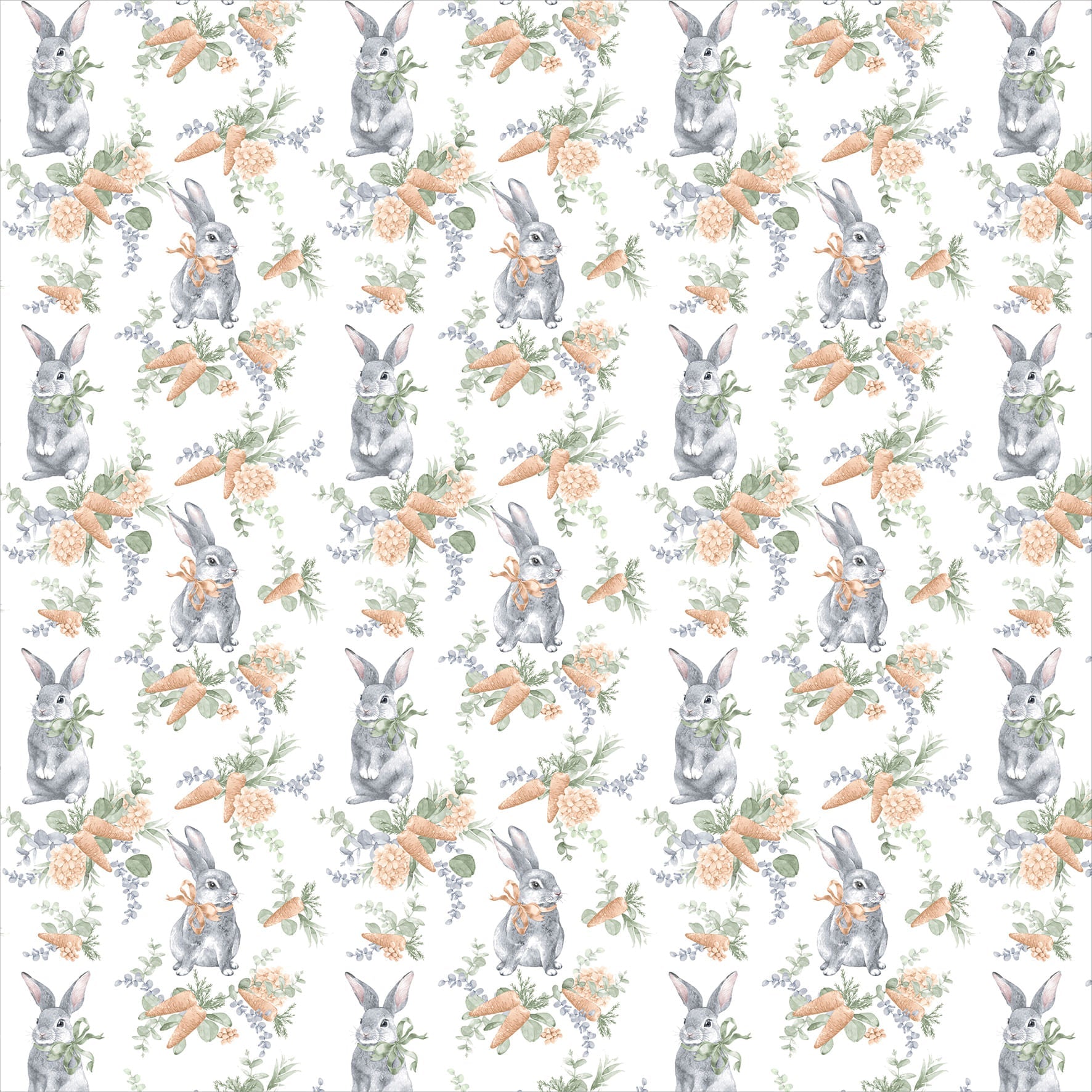 Guardanapo Estampado Laço Páscoa Coelho 45cm - Ela Decora