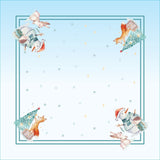 Guardanapo Estampado Natal Boneco de Neve Azul 45cm - Ela Decora