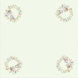 Guardanapo Estampado Páscoa Coelho Tulipas Verde 45x45cm - Ela Decora