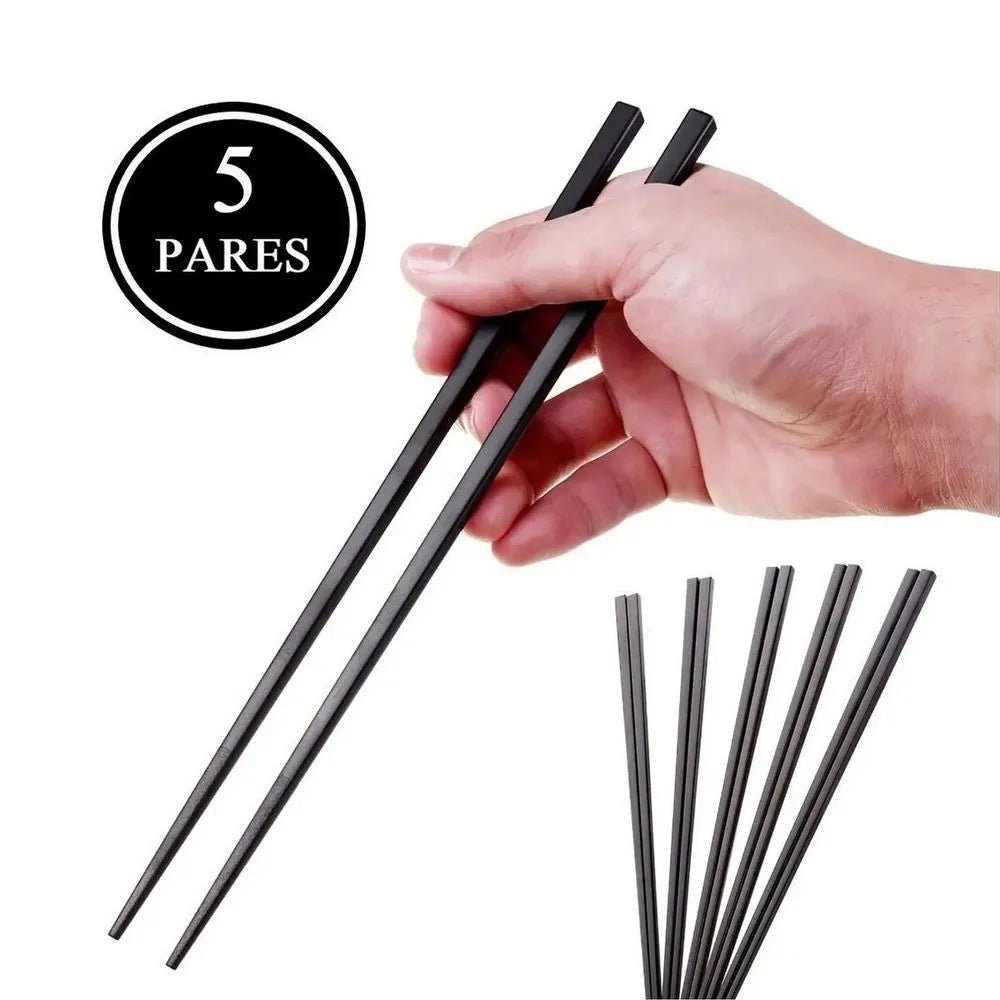 Hashi Preto 24cm 5 Pares - Ela Decora