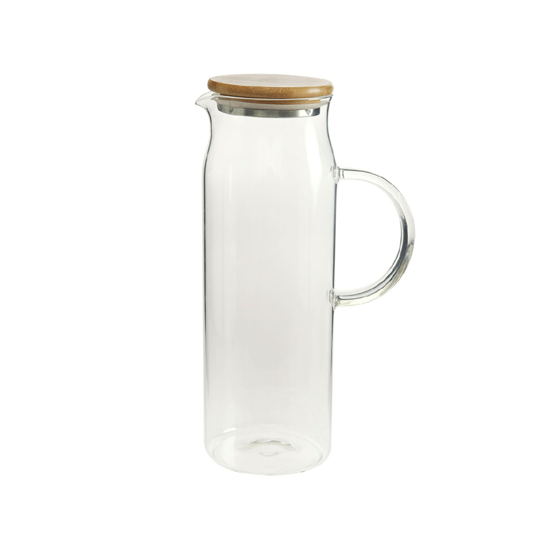 Jarra de Servir com Tampa de Bambu 1,5 Litros - Ela Decora
