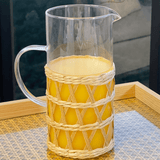 Jarra de Vidro Braided com Sisal 1,3 Litros - Ela Decora