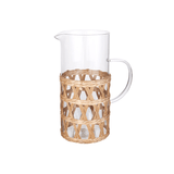 Jarra de Vidro Braided com Sisal 1,3 Litros - Ela Decora
