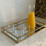 Jarra de Vidro com Borda de Ouro 1 Litro - Ela Decora