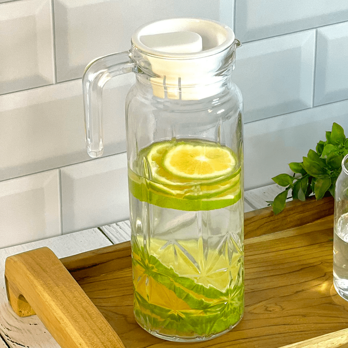 Jarra de Vidro com Tampa Clarice 1 Litro - Ela Decora