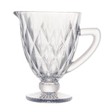 Jarra de Vidro Diamond Transparente - 1,1 Litros - Ela Decora