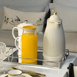 Jarra de Vidro Sense com Tampa de Bambu 1,15 Litros - Ela Decora