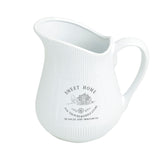 Jarra Sweet Home de Cerâmica Branca 500ml - Ela Decora