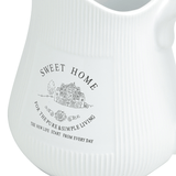 Jarra Sweet Home de Cerâmica Branca 500ml - Ela Decora