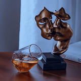 Jogo 2 Copos Baixos Whisky em Cristal com Borda Dourada 550ml - Ela Decora