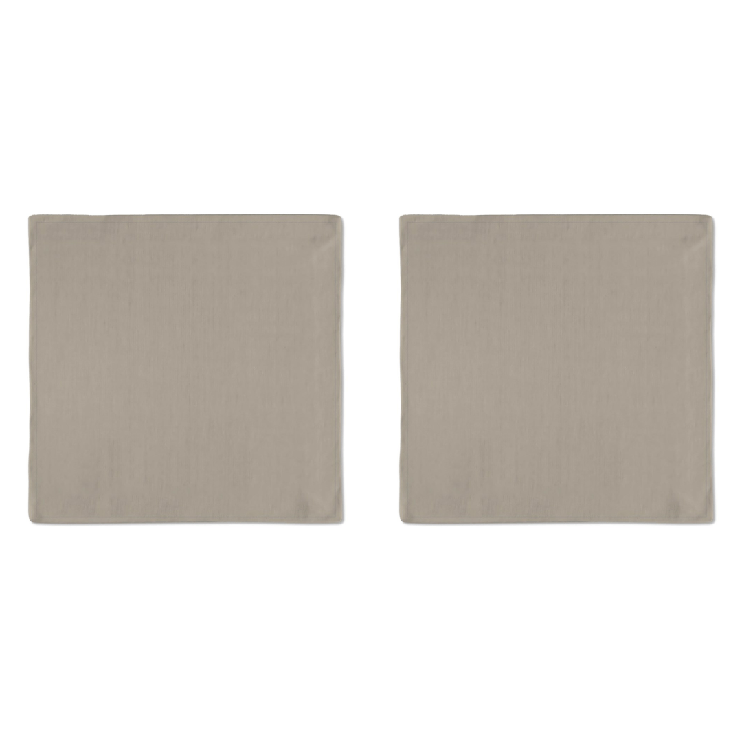 Jogo 2 Guardanapos Tricoline Liso Caqui 43cm - Ela Decora