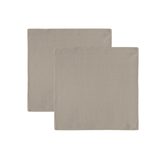 Jogo 2 Guardanapos Tricoline Liso Caqui 43cm - Ela Decora