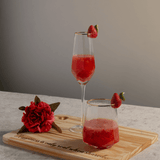 Jogo 2 Taças para Champanhe em Cristal de Chumbo com Borda Dourada 300ml - Ela Decora