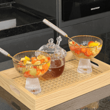 Jogo 2 Taças para Sobremesa Cristal com Fio de Ouro 200ml Lines - Ela Decora