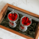 Jogo 2 Xícaras de Café Parede Dupla Coração 230ml - Ela Decora