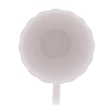 Jogo 2 Xicaras de Chá Porcelana com Pires Petala Branco 160ml - Ela Decora