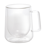 Jogo 2 Xícaras para Café Parede Dupla Vidro Borossilicato 300ml - Ela Decora