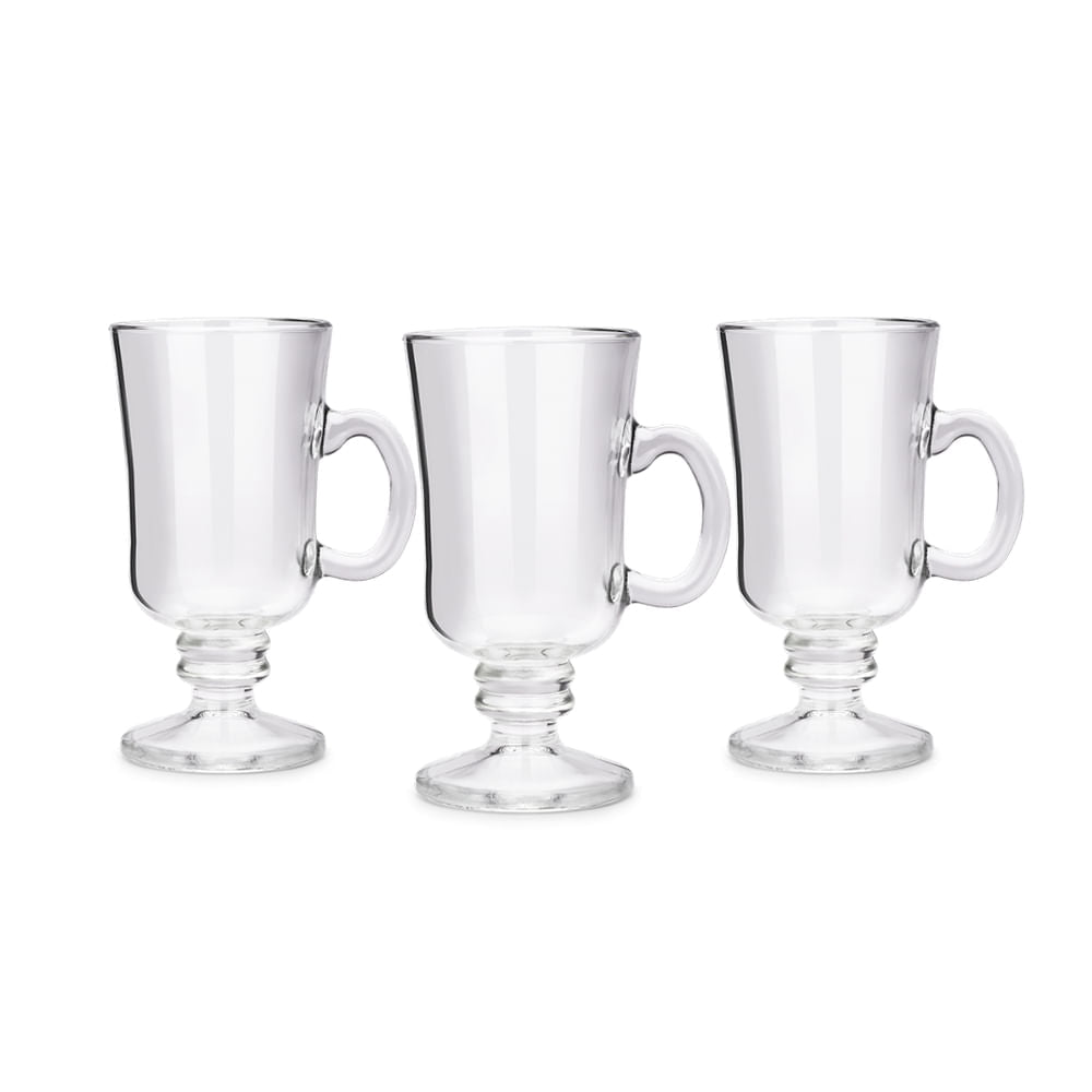 Jogo 3 Canecas Irish Coffee Pavillion 240 Ml - Ela Decora