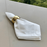 Jogo 4 Anéis para Guardanapo de Aço Circle Dourado 4,5cm - Ela Decora