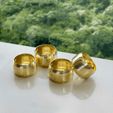 Jogo 4 Anéis para Guardanapo de Aço Circle Dourado 4,5cm - Ela Decora