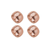 Jogo 4 Anéis Para Guardanapo de Aço Circle Rose Gold 4,5cm - Ela Decora