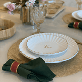 Jogo 4 Anéis Para Guardanapo Em Latão e Resina Vermelho - Ela Decora