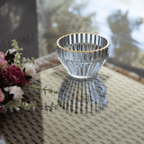 Jogo 4 Bowls de Cristal Imperatriz Fio de Ouro 11cm - Ela Decora