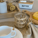 Jogo 4 Copos Baixos de Vidro com Sisal 320ml - Ela Decora