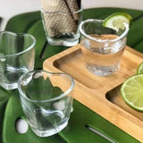 Jogo 4 Copos Para Shot Licor de Vidro Coração 50ml - Ela Decora