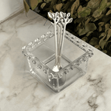 Jogo 4 Espátulas Leaves em Aço Inox Cromado 14cm - Ela Decora