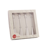 Jogo 4 Espátulas Leaves em Aço Inox Cromado 14cm - Ela Decora