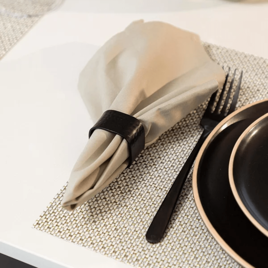 Jogo 4 Guardanapos Home Liso Areia - Ela Decora