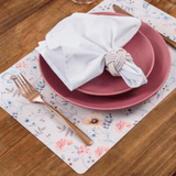 Jogo 4 Guardanapos Home Liso Branco - Ela Decora