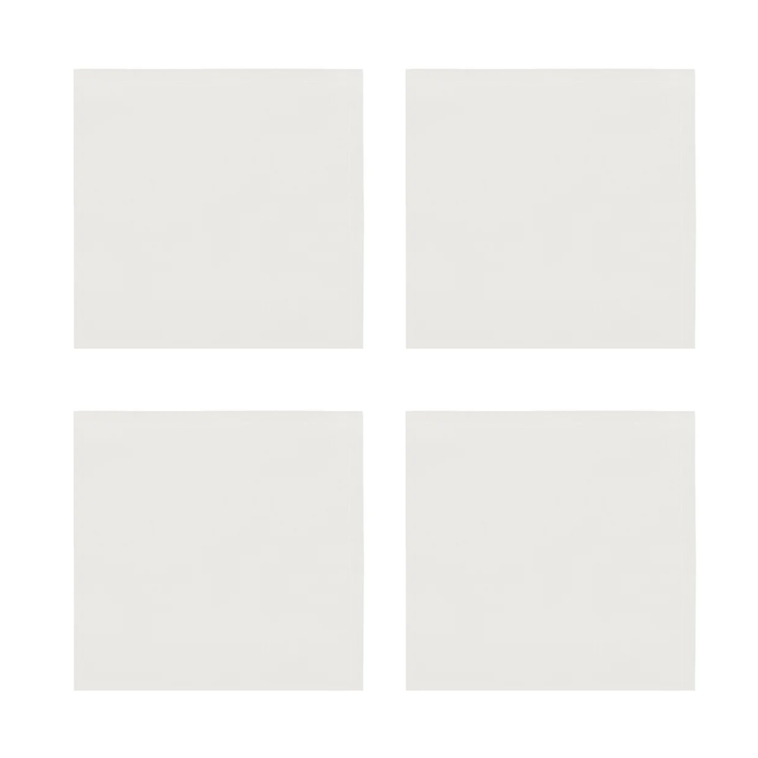 Jogo 4 Guardanapos Home Liso Branco - Ela Decora