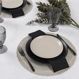 Jogo 4 Guardanapos Home Preto 45cm x 45cm - Ela Decora