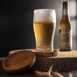 Jogo 4 Porta Copos Madeira Teca 11cm - Ela Decora