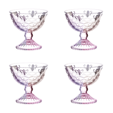 Jogo 4 Taças para Sobremesa Rainbow Bee 200ml - Ela Decora